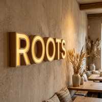 Enseigne lumineuse 3D à lettres en relief pour restaurant, café, intérieur, éclairage chaud, montage mural, logo personnalisé, enseigne LED