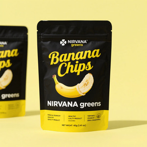 Sacs d'emballage en plastique en aluminium imprimé sur mesure de qualité alimentaire pour les chips de banane, les chips de pommes de terre, les noix et les bonbons - Product Image 5