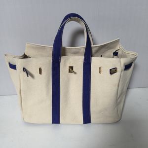 Sac fourre-tout en toile lavée couleur unie, personnalisable, avec boucle dorée et œillets, idéal pour l'hiver - Product Image 3