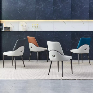 Chaise de salle à manger minimaliste italienne Mobilier de maison design de luxe Chaise de salle à manger à dossier simple et élégante - Product Image 4