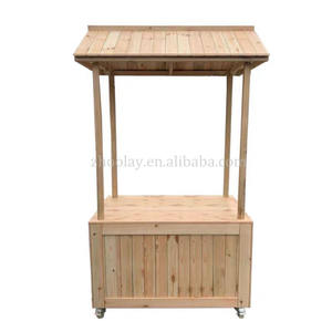 屋外モバイルビジネス自动贩売住宅ポータブルソリッドウッドフードカート屋外プロモーションカートスタンド上のストリート - Product Image 5