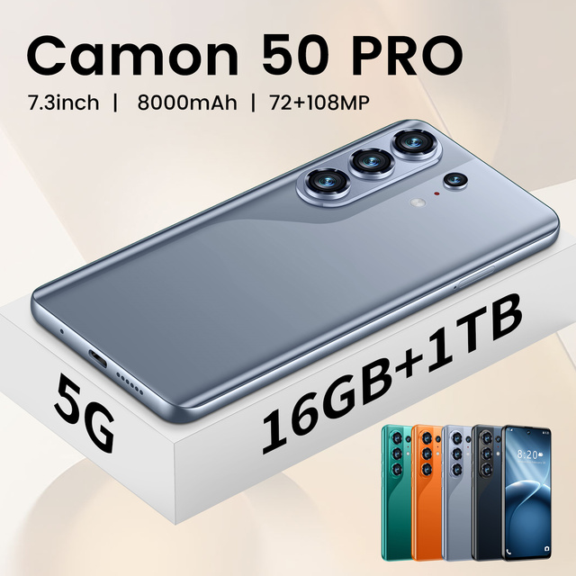 Snapdragon 8 Gen 3 Camon 50 Pro 5G Smartphone 16GB 1TB High Performance 7.3" Screen 108MP Camera 8000mAh Mobile Phone