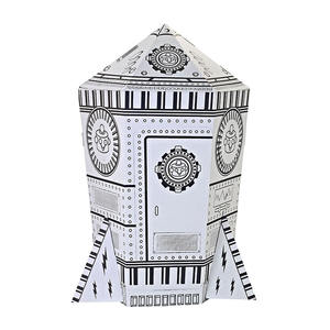 Mainan Anak-anak Gambar 3D Roket Besar, Kit Mainan Swakriya dengan Kotak Musik Ringan - Product Image 2