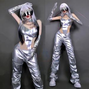 Set di Abbigliamento per Spettacoli di Danza da Palcoscenico per Locali Notturni e Bar - Look Futuristico Creativo e Tecnologico del Metaverso 100% Poliestere per Adulti - Product Image 2