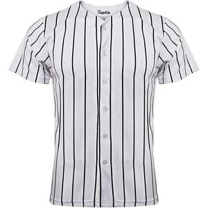 2025 Youth Baseball Jersey for Men and Boys <b>Button</b>-Down Pinstripe Softball Wear Breathable Polyester Set - Product Image 2