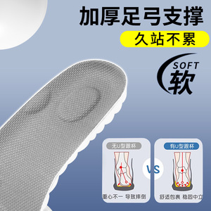 Semelles pour hommes et femmes, semelles en mousse à mémoire de forme 4D, semelles de massage confortables et respirantes, s'adaptent à tous les types de chaussures - Product Image 4