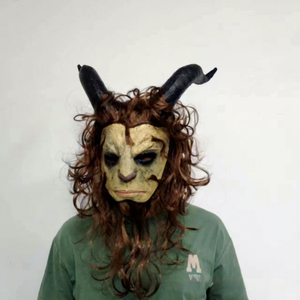 Máscaras de Cosplay de Lucifer, el Demonio de la Bella y la Bestia, Máscaras de <span class=keywords><strong>Anime</strong></span>, Máscaras de Látex de Demonio para Halloween, Accesorios de Disfraces de Terror, Cascos de Mascarada - Product Image 3