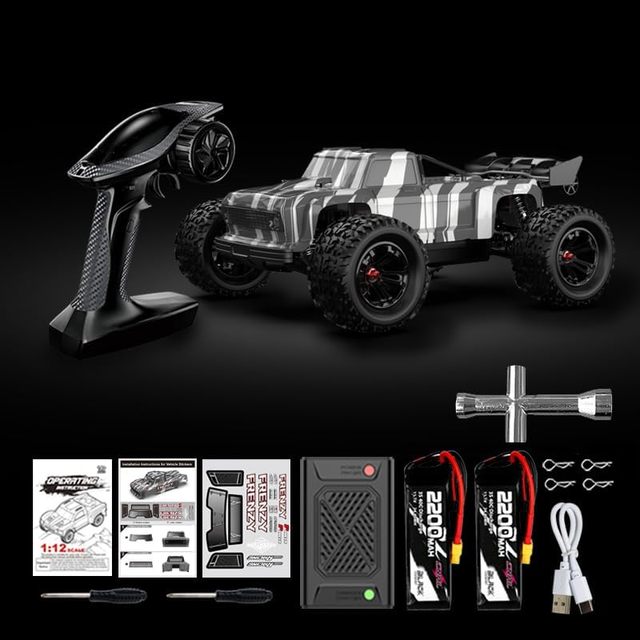 HOSHI N517A Frenzy 1/12 Newest RC Car Brushless Motor 4WD 70KM/H High Speed Rc Truck 2XBATTERY Version