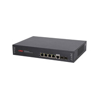 Switch Ethernet PoE géré L2+ Gigabit 6 ports OEM/ODM avec 4 ports PoE et 2 ports SFP pour liaison montante