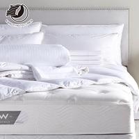 Parure de lit d'hôtel de luxe en polyester/coton tissé 400TC toutes saisons, blanc uni, personnalisable, vente en gros