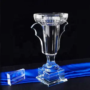 High Quality Optical Glass Top Bowl K9 Crystal Cup Trophy Competition Souvenir Award