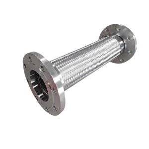 Fábrica-DN65 PN10/16 Metal Flexible trenzado Acero inoxidable 304 316 Manguera con expansión de conexión de brida para aplicaciones de gas