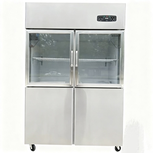 Congélateur vertical commercial à 6 portes en acier inoxydable avec contrôle numérique de la température, <span class=keywords><strong>classe</strong></span> d'efficacité <span class=keywords><strong>énergétique</strong></span>, <span class=keywords><strong>réfrigérateur</strong></span> gratuit - Product Image 2