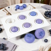 Moule en silicone pour fruits aux bleuets, idéal pour la pâtisserie, les mousses, les gâteaux, les puddings et les desserts aux fruits.