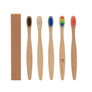 Dropshipping Custom Soft Bristle Tooth Brush Biodegradable Adult Bamboo Toothbrush Manufacturer Kid Bamboo Toothbrush