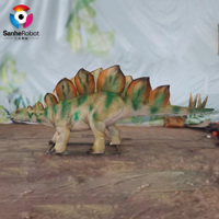 Modèle de stégosaure animatronique 3D réaliste, prix d'usine personnalisé, simulation animatronique pour attraction
