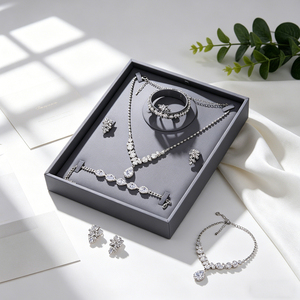 JINSKY PU Vertical Jewelry Display Stand Set Multi-purpose Jewelry Tray Organizer Combined Storage <b>Rack</b> for Rings Bangles - Product Image 3