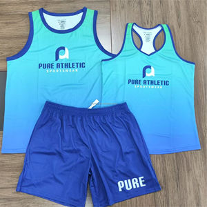 Maillot de basket-ball à sublimation personnalisée PURE Uniformes d'entraînement sur le terrain Chemises en maille Tag Touch Training Singlet Shorts de sport - Product Image 1