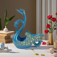 Figurine Cygne en Résine Style Art Déco Antique pour Décoration Intérieure, Meuble TV Johnson Lee, Mariage, Salon, Chambre, Cave à Vin