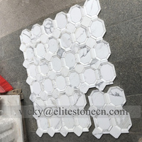Hôtel Bar Dosseret Cuisine Salle De Bains Mur Projet Doigt Bande Mat 3d Courbe Concave Travertin Pierre Marbre Mosaïque Carrelage