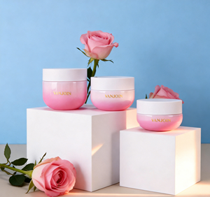 Juego de Botellas de Vidrio Rosa Degradado con Base Pesada al por Mayor, 30ml y 120ml, Botella Vacía para Lociones Cosméticas y Tarro para Crema Facial para Niñas - Product Image 6