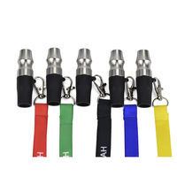 Accessoires de chicha arabes d'usine : Porte-cigarette manuel en acier inoxydable, embout buccal à longue aspiration, cordon noir