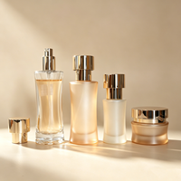 Ensemble d'emballages cosmétiques, contenants de 40 ml, 100 ml, 120 ml, 30 g, 50 g, 100 g, flacons et pots en verre pour sérum, lotion, crème pour soins de la peau