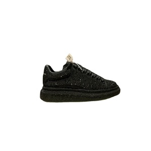 Scarpe sportive Casual da donna bianche con borchie di diamanti 2025 nuova tomaia in pelle in microfibra che cambia colore e altezza spessa - Product Image 5
