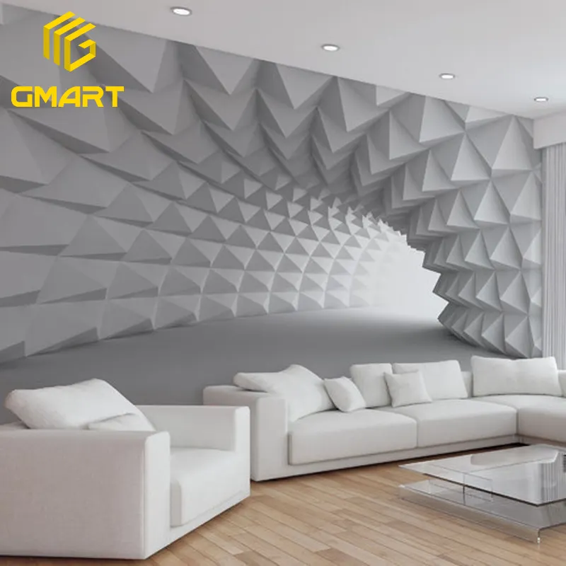 最新デザイン室内装飾ハウス壁紙卸売リムーバブル3D壁紙ロール/