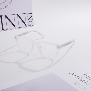 Montura de Gafas Cuadradas Clásicas de Acetato, Unisex, Anti Luz Azul, Gafas Ópticas Graduadas, Negro, Gris, Blanco Lechoso, Gafas de Moda - Product Image 2