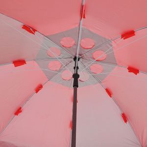 Parasol de terrasse ventilé argenté 1,3 m, bleu ciel, avec mât en aluminium réglable en hauteur et inclinable, idéal pour stand de restauration extérieur ou pelouse - Product Image 2