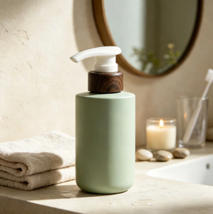 33/410 4cc Plastic Lotion Pump With Wood Grain Ring Left Right Lock <b>Dispenser</b> Pump For <b>Shampoo</b> Lotion Hand Soap Cosmetic Bottle - Product Image 1