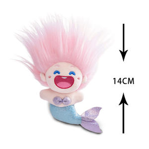 Peluche de Sirena Pequeña Versión Q de Kepelon, Muñeco de Peluche Supersuave de Seis Colores Relleno de Algodón PP para Celebraciones de Cumpleaños, Malla Increíble - Product Image 4