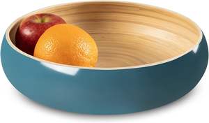 Los juegos de regalo de cocina de bambú biodegradables ecológicos hechos a mano incluyen cuencos de ensalada y fruta - Product Image 2