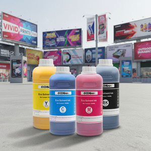 หมึกพิมพ์อีโค่โซลเว้นท์กลิ่นน้อย สำหรับขายส่ง CMYK 1000 มล. สำหรับหัวพิมพ์ Epson i3200 i1600 XP600 DX7 4720 สำหรับพิมพ์ป้ายไวนิล - Product Image 1