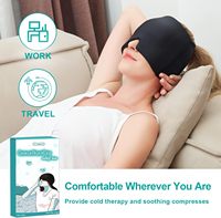 Gel personnalisé d'usine Ice Migraine Soulagement des maux de tête Capuchon Gel Masques pour les yeux Gel de refroidissement doux et flexible Masque de sommeil
