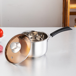 Ollas de Cocina Clásicas de Acero Inoxidable <span class=keywords><strong>sin</strong></span> Costuras, Ollas Multiusos para Sopa y Caldo, Equipo de Cocina Sostenible de Calidad Superior con Tapa de Vidrio - Product Image 2