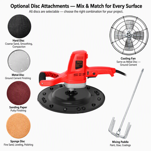 Cement Mortar Troweling Machine Handheld Grinder Floor Wall Polishing <b>Tool</b> Putty Smoothing Polishing Machine Wall-Smoothing - Product Image 5