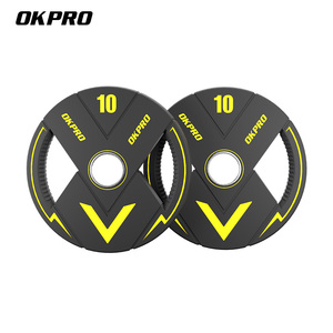 OKPRO Fábrica Gimnasio Fitness Logotipo Personalizado 5 <span class=keywords><strong>10</strong></span> 15 20 25 <span class=keywords><strong>KG</strong></span> Discos de levantamiento de <span class=keywords><strong>pesas</strong></span> Peso libre Barbell Placas de peso para uso en el gimnasio - Product Image 1