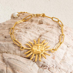 Sun Shape Gold Plated <b>Necklace</b> Geometric Design Party Jewelry Collarbone Chain Fashion Choker <b>Statement</b> Piece - Product Image 4