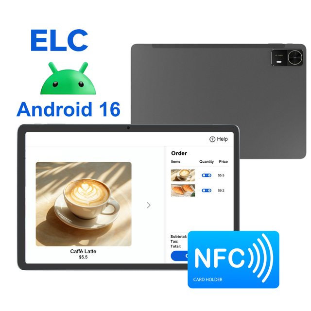 10.95 Inch Android POS Tablet NFC Restaurant Ordering Tablet with Charging Dock RK3576S 6GB 128GB