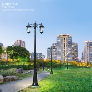 Lampadaire de jardin en aluminium pour l'extérieur, style européen classique, étanche, lampadaire de jardin antique - Product Image 6