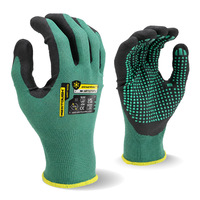 Gants de travail MaxiTough en nylon et spandex 15 jauges avec points en nitrile, respirants, flexibles, résistants à la graisse, pour travaux industriels