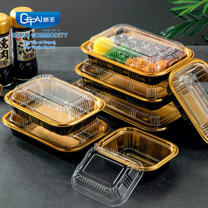 Bandeja De <span class=keywords><strong>Sushi</strong></span> De Plástico Por Atacado De Alta Qualidade com Tampa Limpa Caixa De Placas De Plástico Durável para Servir e Armazenar <span class=keywords><strong>Sushi</strong></span> - Product Image 1