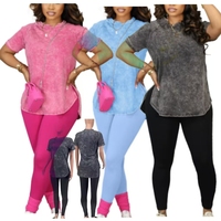 Ensemble décontracté d'été deux pièces pour femme, écologique et respirant, motif uni, en polyester, avec chemisier à manches courtes et short au-dessus du genou
