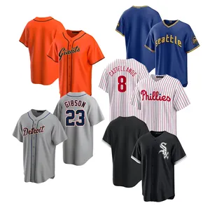 Kualitas Terbaik kustom Logo nama Anda pria wanita muda Astros gaya City Connect Stitch bordir Jersey bisbol Amerika