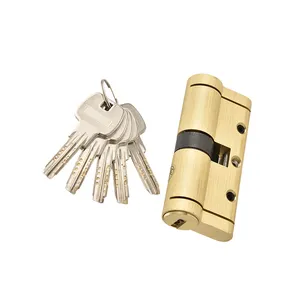 BC-07 Emergency Unlocking Anti-theft Copper 65-100mm Mortise Door Lock Cylinder With Key