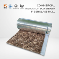 R11 3.5" Rollo de Fibra de Vidrio Marrón con Revestimiento de Aluminio UL ASTM E84 Clase A para Aislamiento de Techos y Paredes Residenciales en EE. UU. y Canadá