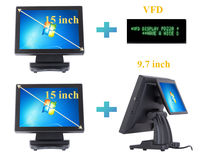 Sistema POS táctil de escritorio de 15 pulgadas Caja registradora Todo en una Máquina POS Pedido móvil Terminal POS Fabricante de hardware