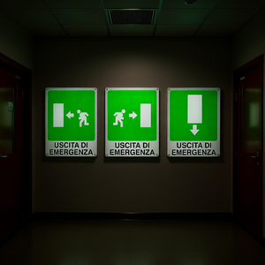 Señal de Emergencia T TAKE, Indicador de Dirección de Salida Verde con Texto en Español: Cita de Emergencia - Product Image 3